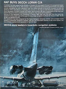 8/1966 PUB DECCA NAVIGATOR LORAN C/A ROYAL AIR FORCE VC-10 NAVIGATIONSSYSTEM ANZEIGE - Bild 1 von 1
