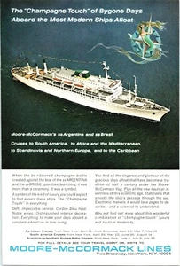 Vintage 1964 Moore-McCormack Cruises To Africa & The World Advertisement - Picture 1 of 1