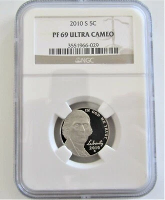 2010 S JEFFERSON 5c Nickel PCGS PF69 Ultra Cameo - Image 1 of 4