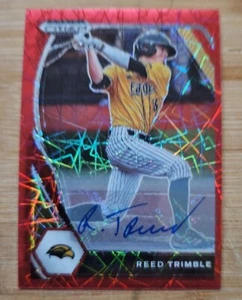2021 PRIZM DRAFT PICKS REED TRIMBLE RED VELOCITY PRIZM AUTO BALTIMORE ORIOLES - Picture 1 of 2