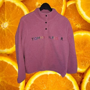 Y2K Tommy Hilfiger Pink 1/4 Snap Fleece with Name on Front Size Medium - Picture 1 of 6