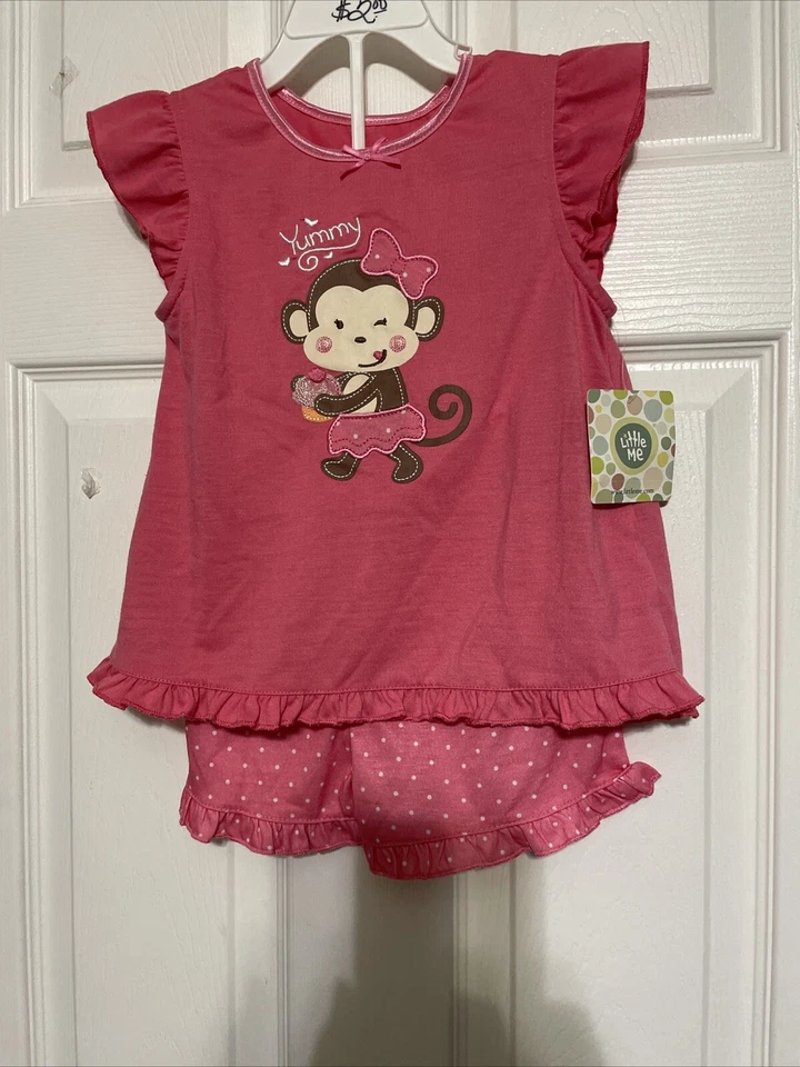 Ropa de dormir de dos piezas Little Me Girls talla 4T Foto 1 de 4