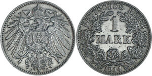 Germany: 1 mark silver 1914 F - XF