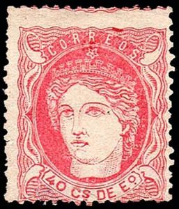 Filipinas - Edi (*) 24 - 1871 - Matrona - 40 cts. de escudo - Color fresco - Imagen 1 de 1