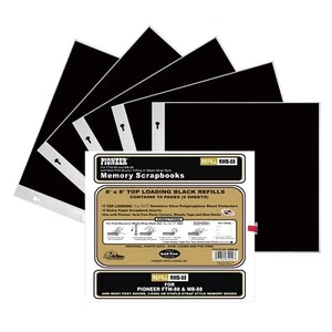 Pioneer Black Refill Pages for 8 Inch by 8 Inch Memory Books - Picture 1 of 2