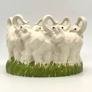 Vassoio portagioie vintage cerchio elefante ceramica stampo Olanda Dena - Foto 1 di 18