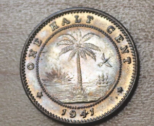 1941 Liberia 1/2 Cent Elefant - Bild 1 von 8