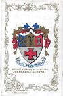 Vintage Ja Ja Heraldic Postcard,Coat Of Arms,Durham College"Newcastle"1907