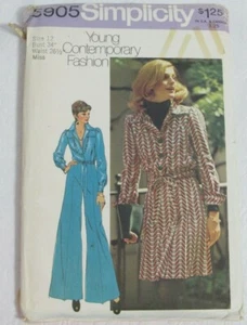 Simplicity 5905 Shirt Jacket Pants Skirt Sewing Pattern Sz. 12 Vintage Uncut - Picture 1 of 4