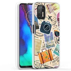 Phone Case Cover for Motorola Moto G Stylus 2021,Travel Stickers Print, USA - Picture 1 of 7