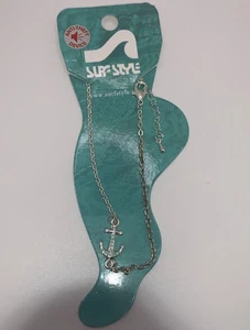Cavigliera Bracciale Catena Argento Ancoraggio Ipoallergenico Stile Surf 136253 - Foto 1 di 2