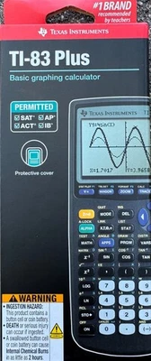 Texas Instruments TI-83 Plus Graphing Calculator - Black (83PL/BC/1L1/K) - Image 1 of 4