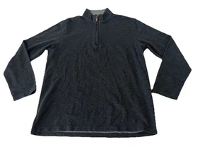 Mizzen+Main Men’s M Gray 1/4 Zip Pullover Made In USA Trim Fit - Picture 1 of 7