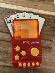 Bicycle Poker Electronic Handheld Game 3 in 1 2004 Techno Source Tested - Picture 1 of 5