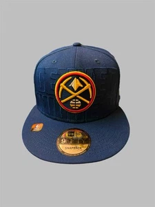 Denver Nuggets Uomo New Era 9Fifty Cappellino Snapback Taglia OSFM Logo Navy Nuovo - Foto 1 di 4