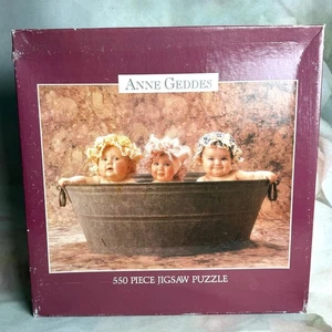 New Sealed Vintage Anne Geddes 550 Piece Washtub Babies Jigsaw Puzzle - Picture 1 of 3