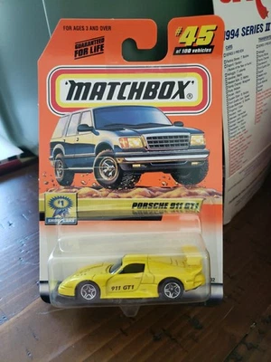 Matchbox Show Cars Serie #45 Porsche 911 GT1 Amarillo Foto 1 de 3