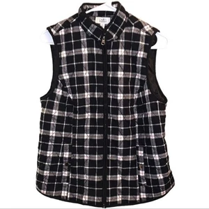Chaleco acolchado Croft & Barrow negro blanco rojo - Nuevo con etiquetas - Talla pequeña - Imagen 1 de 7