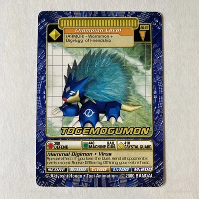 Digimon Digi Battle Togemogumon Bo-131 Series 3 Bandai 2000 Non Foil NM/LP - Image 1 of 4