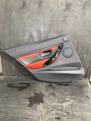 Panel de puerta interior trasero izquierdo BMW F80 M3 15-18 cuero merino sakhir naranja OEM Foto 1 de 4