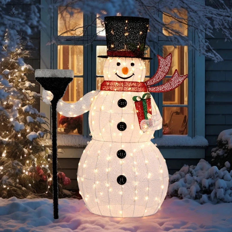Lighted Christmas Snowman Outdoor Decorations - White - Image 1 of 4