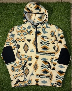 The North Face Men Campshire Aztec Pullover Hoodie Kangaroo Pouch Pockets Large - Picture 1 of 4