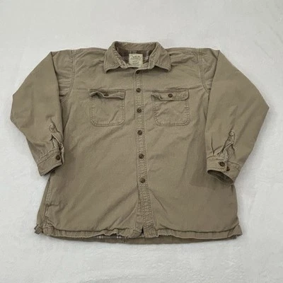Vintage 90s Arrow Blue Jeans Co. Tan Workwear Button Up Chore Jacket Men’s L - Image 1 of 4