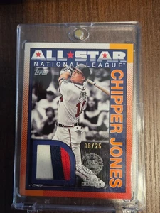 Parche Topps All-Star Relic Chipper Jones 2025 16/25 Braves Salón de la fama usado en juegos - Imagen 1 de 2