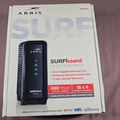 Arris Surfboard SB6183 Cable Modem 686 mbps Internet Xfinity 16x4 Docsis 3.0 - Image 1 of 4