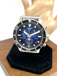 Tissot Herrenuhr Seastar Chronograph Swiss Quarz blau schwarz T1204171104102 - Bild 1 von 14