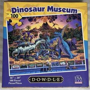 Rompecabezas de museo de dinosaurios Dowdle 100 piezas acabado tamaño 16 pulgadas x 20 pulgadas - Imagen 1 de 11