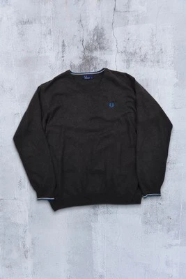 Fred Perry V-Neck Long Sleeve Jumper Size: XL - Image 1 of 4