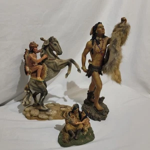 Warrior's Quest Sculpture Collection Figura indiana nativi americani con extra - Foto 1 di 13