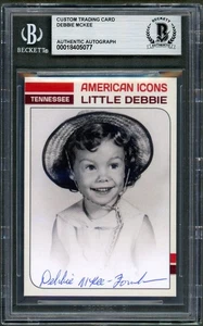 Little Debbie SIGNIERTE individuelle Karte Debbie McKee Snack Essen Auto BAS Beckett 1/1 - Bild 1 von 2