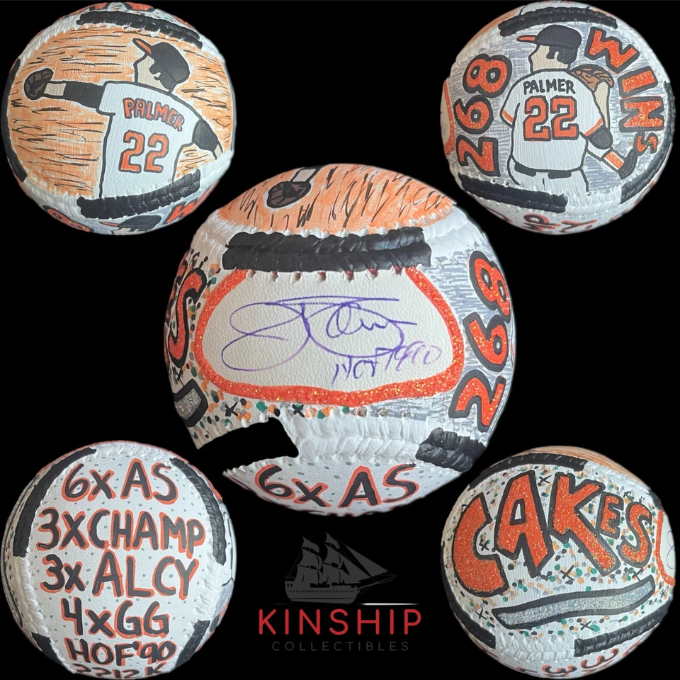 Jim Palmer signed Baseball JSA COA Hand Painted Carter X Orioles HOF Auto Y231 - Image 1 of 1