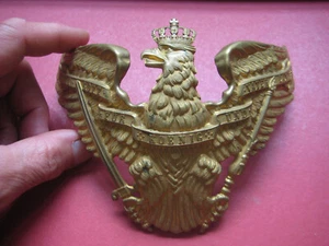 genuineWW1 German Pickelhaube spiked helmet front plate badge rare early pattern - Picture 1 of 20