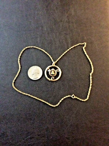Pacific Northwest Bell 1/10 10k gf Gold 33 Year Anniversay Necklace & Chain-mint - Picture 1 of 9