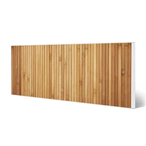 banjado Magnettafel 75x30cm Memoboard magnetisch Metall Pinnwand Bambusholz - Bild 1 von 8