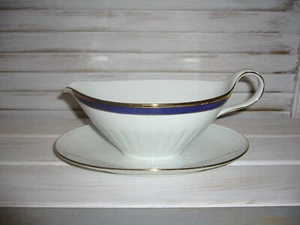 50 er Jahre alte Sauciere Porzellan weiß blau Bareuther Waldsassen - Bild 1 von 8