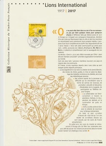 Document Philatélique 1er Jour : 15 2017 Lions International - Picture 1 of 1