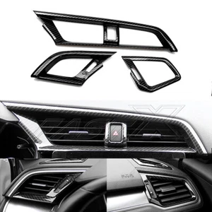 Carbon Fiber Style Dashboard AC Air Vent Outlet Cover for Honda Civic 2016-2020 - Picture 1 of 8