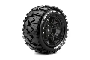 Louise RC MFT X-Rowdy Monster Truck Belted Tires Mounted 24mm Hex Kraton 8S (2) - Picture 1 of 3