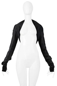 DOLCE & GABBANA BLACK SATIN SHRUG - Picture 1 of 3