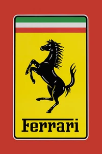 Póster publicitario vintage con logotipo de marca de automóvil Ferrari - Imagen 1 de 1