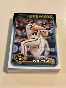 2024 Topps Milwaukee Brewers Team Set (Series 1, 2, & Update) - 38 Cards - Picture 1 of 4