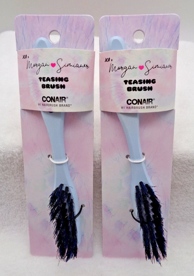 Conair Teasing Brush Morgan Simianer XO Small Mixed Boar Bristle Light Blue