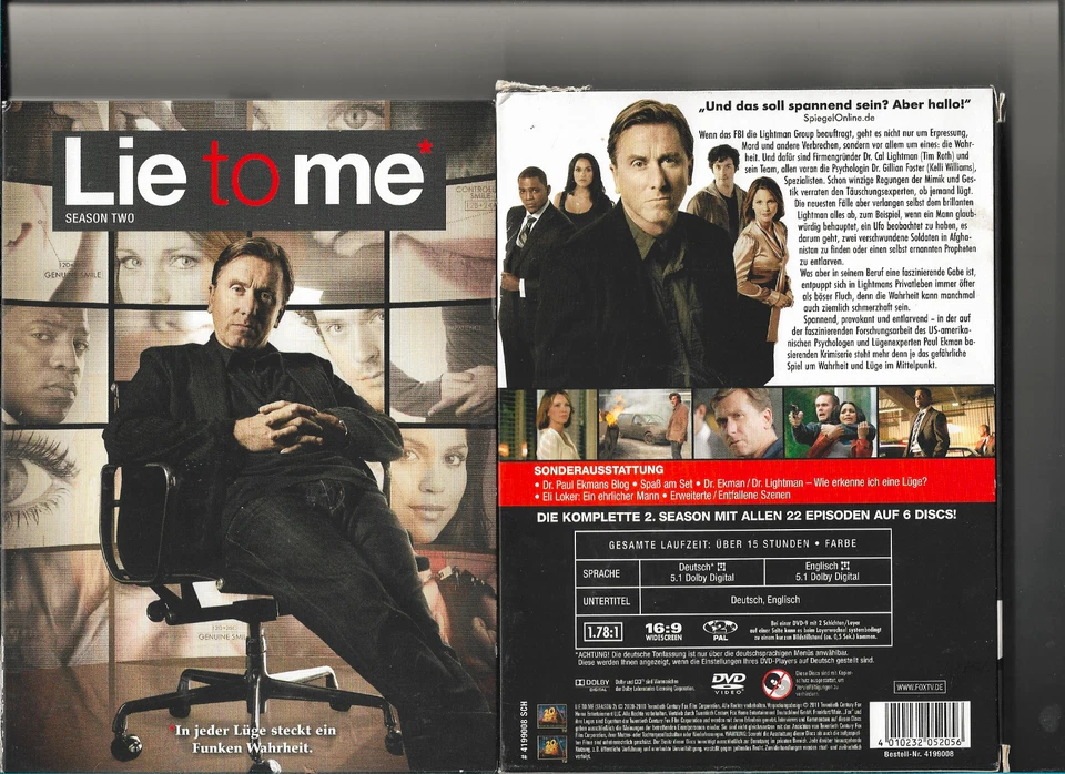 Tim Roth TV-Serie DVD-Box „Lie to me - Staffel/Season 2“ (2009/10) NEU & OVP!! - Bild 1 von 1