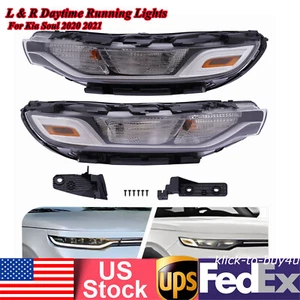 For Kia Soul SET 2020-2021 Daytime Running Light Halogen Daytime Running Lamp - Picture 1 of 14