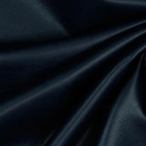 Stretchy Soft Faux Leather Fabric Material - NAVY - Picture 1 of 3
