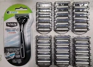 Schick Quattro Titanium Razor Handle W/ (30) 3 BLADE CARTRIDGES WHOLE-SALE BULK - Picture 1 of 1